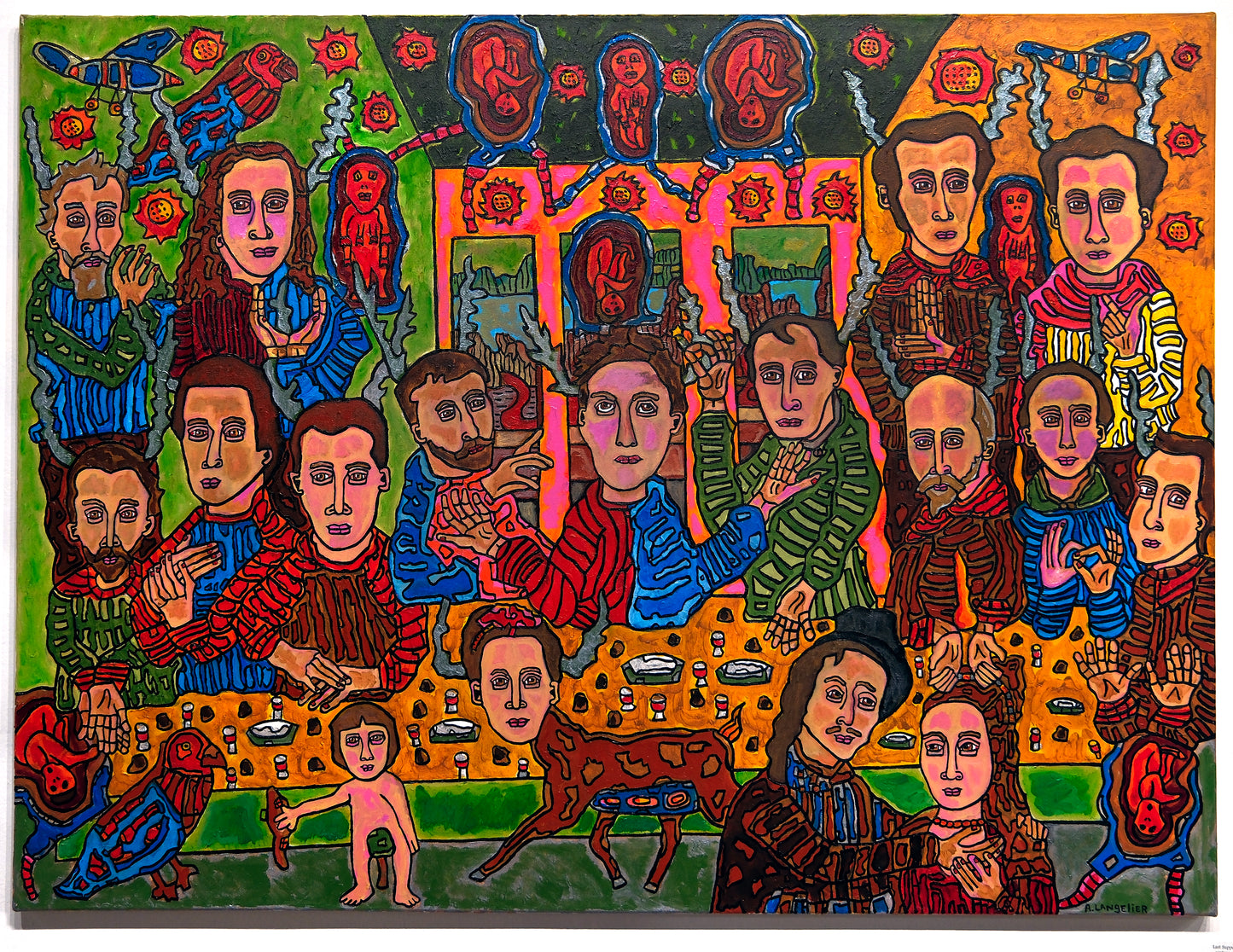 Last Supper of Famous Poets by Anick Langelier
