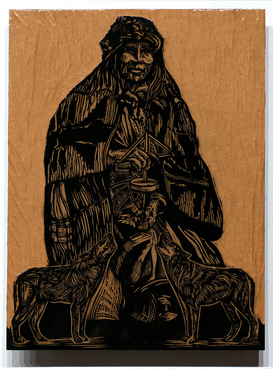 Our Ancestors Are Calling Us (wood carving) by Jhovany De Ala