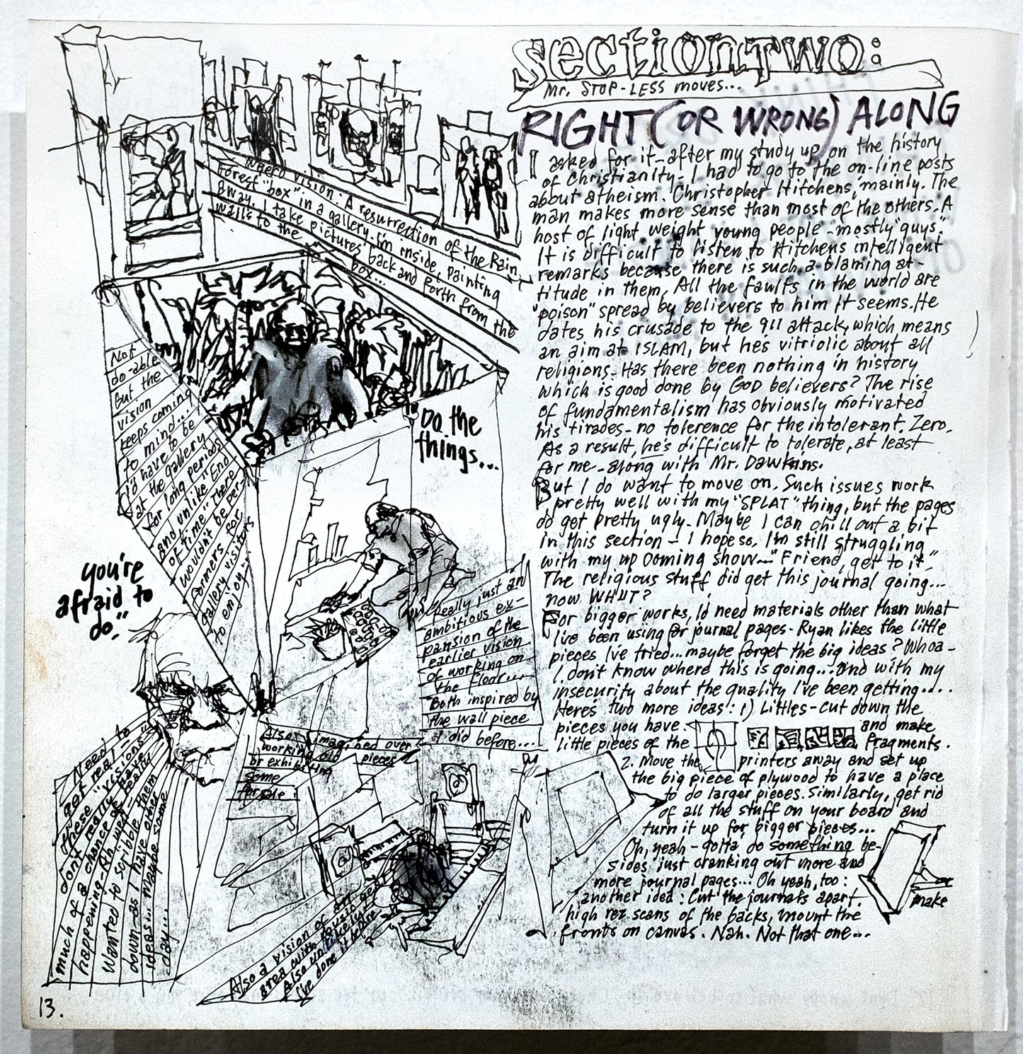 Journal #222, Pgs. 12 & 13 by Barron Storey