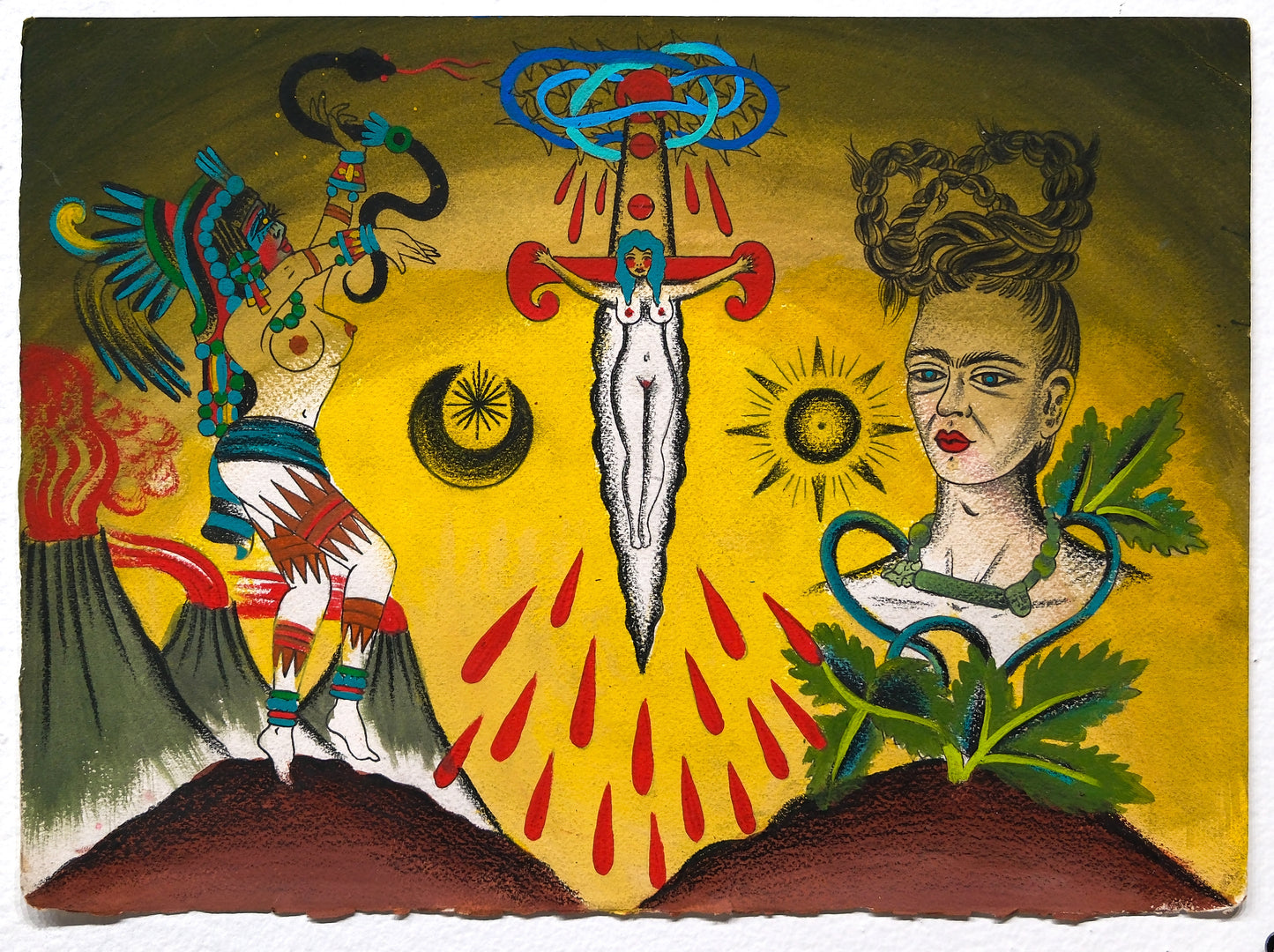 Djene Toure Lerma _ Frida y Quetzalcoatl